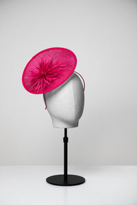 fuchsia pink fascinator 