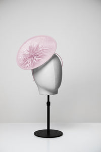 rose pink fascinator 